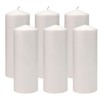 Stonebriar 80 Hour Long Burning Unscented Pillar Candles, 3x8, White