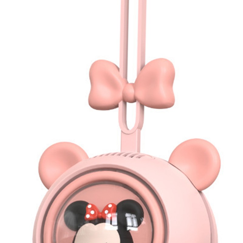 Portable Neck Fan Cool Silent 3 Gear Strong Wind Cartoon
