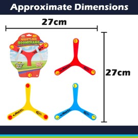 VFM e-Store - Whistling Boomerang Outdoor Games Summer Activity Classic Family Games, Kids and Adults - 27cm x 27cm Varied Colour X 1