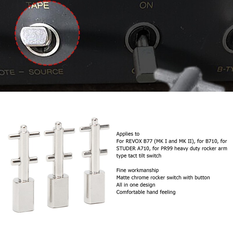 3pcs Toggle Switch Matte Chrome Coating Heavy Duty Toggle Flick