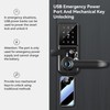 GEKRONE Smart Fingerprint Lock with Lever Handle, Keypad Touchscreen Keyless