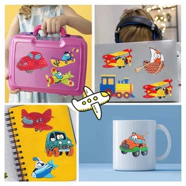 21 Piece Diamond Painting Children, 5D DIY Diamond Stickers, Car Diamond Painting Sticker Set, for Girls Boys Toy Christmas Children's Day Gifts Birthday Gift