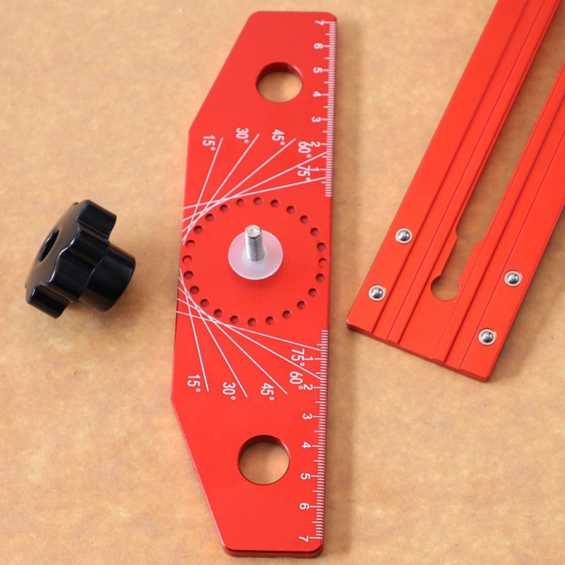 T Square Ruler Protractor for Crafting Aluminum Alloy Woodworking Scriber