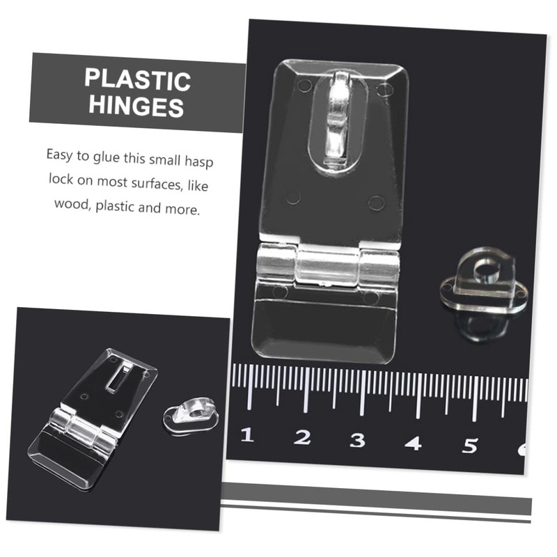 Ciieeo 10sets Transparent Hasp Locks Easy to Install Clear Latch