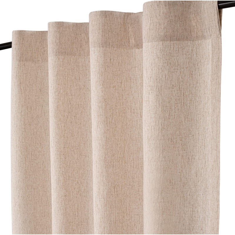 HOMIDATE Linen Curtain Panels, 84" Flax Linen Curtains for Living
