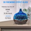 Essential Oil Diffuser 550ml Cool Mist Humidifier 3D Glass Ultrasonic