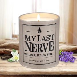 Funny Mother's Day Gifts for Mom - Teezwonder, Mother's Day Gift, Being Your Favorite Child Funny Candle, Mothers Candle, Perfect Mom gift, Happy Mothers Gifts, Mama Gifts - Vanilla Lavender Candle 10oz Aroma Decoration Scented Room:_My Last Nerve_Lavender & Vanilla