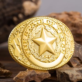 xinqida Texas Star Belt Buckle Western Cowboy Belt Buckle Novelty Bull Eagle Belt Buckle for Men Women