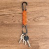 BRAVESHINE Carabiner Keychain Hook with Paracord Strap - 1 Orange