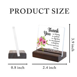 Thank You Gift for Women, Inspirational Gifts, Leaving Job Gifts Farewell Gift, Appreciation Gifts for Friends Nurse Teacher Keepsake - Clear Acrylic Desk Decorative Sign