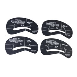 FRCOLOR Eyebrow Shaping Template Set 24pcs ABS Plastic Stencils for Natural Brow Grooming