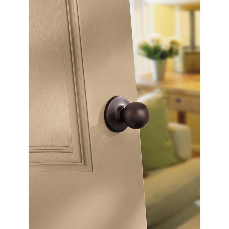 Kwikset 200P Security Series Polo Passage Door Knobset - Antique