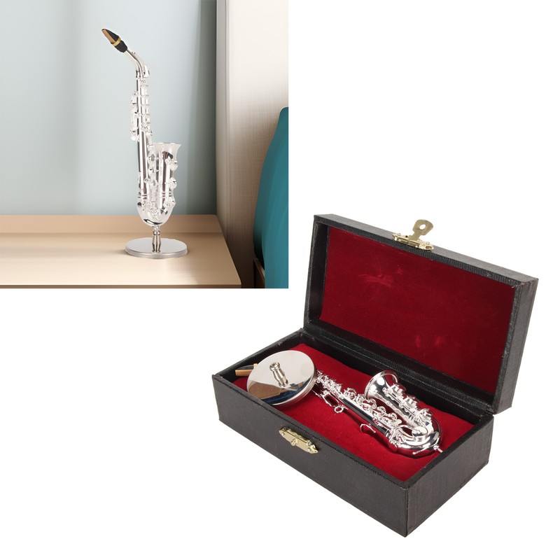 Miniature Saxophone with Stand and Case Mini Musical Instrument Miniature