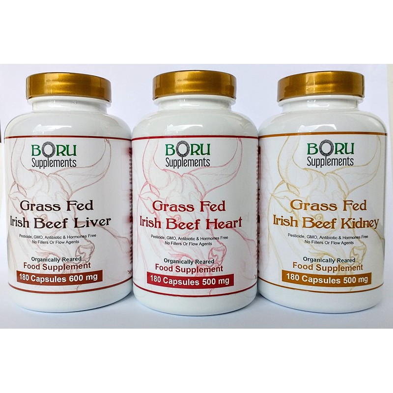 Boru Organic Grass Fed Irish Beef Liver Capsules (180 Capsules)