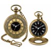 Vintage Roman Numeral Pocket Watch for Men – Engraved Quartz