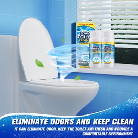 2Pcs Foam Toilet Cleaner, 2025 Upgrade Toilet Bowl Cleaner, Self Activating Miracle Powder for Toilet Bowl Cleaning, Bowl Cleaners for Toilets Squatting Pans, Deep Cleaning