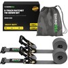 Rhino USA E Track Ratchet Tie Down Straps (4,500lb Break