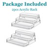 Zilphoba 2pcs Acrylic Spice Rack, No Assembly Clear 3 Tier