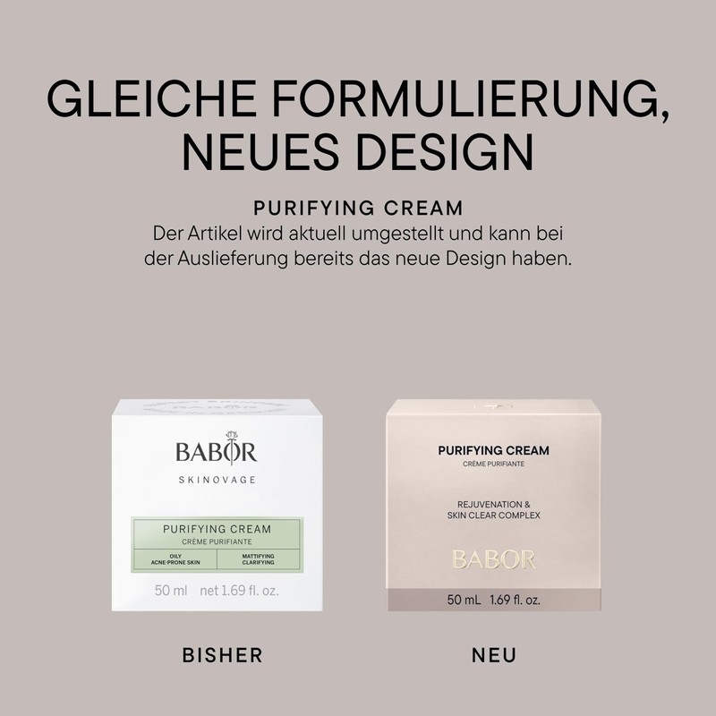 BABOR Purifying Cream, Face Cream for Blemished Skin, Clarifying and