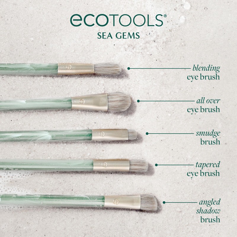 EcoTools Sea Gems Face Set, 5 Makeup Brushes & Tin,
