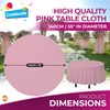 SOL 6pk Pink Round Table Cloth Disposable | 140cm Party