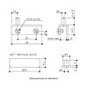 Glass Door Pivot Hinge with Metal Screws in Polished Brass