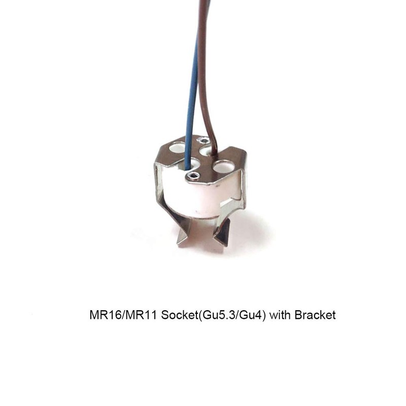 E-Simpo 5pcs MR11 MR16 Socket Lamp holder with bracket LED