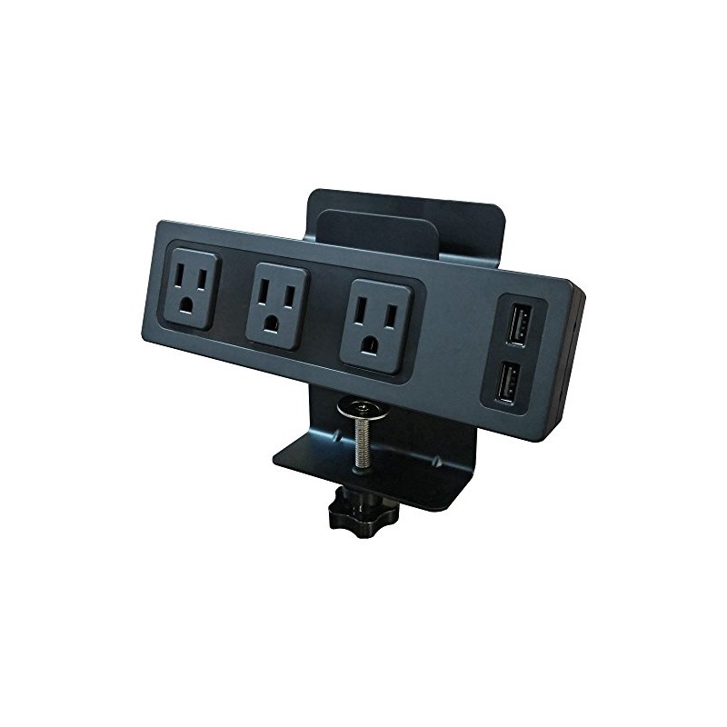 Electriduct Edge Mount Desktop Power Center - 3 Outlets &