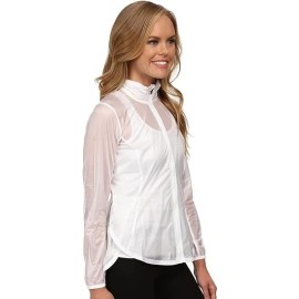 Brooks Running Women's LSD Jacket for Wind & Rain - WHITE - MEDIUM - MSRP $100
