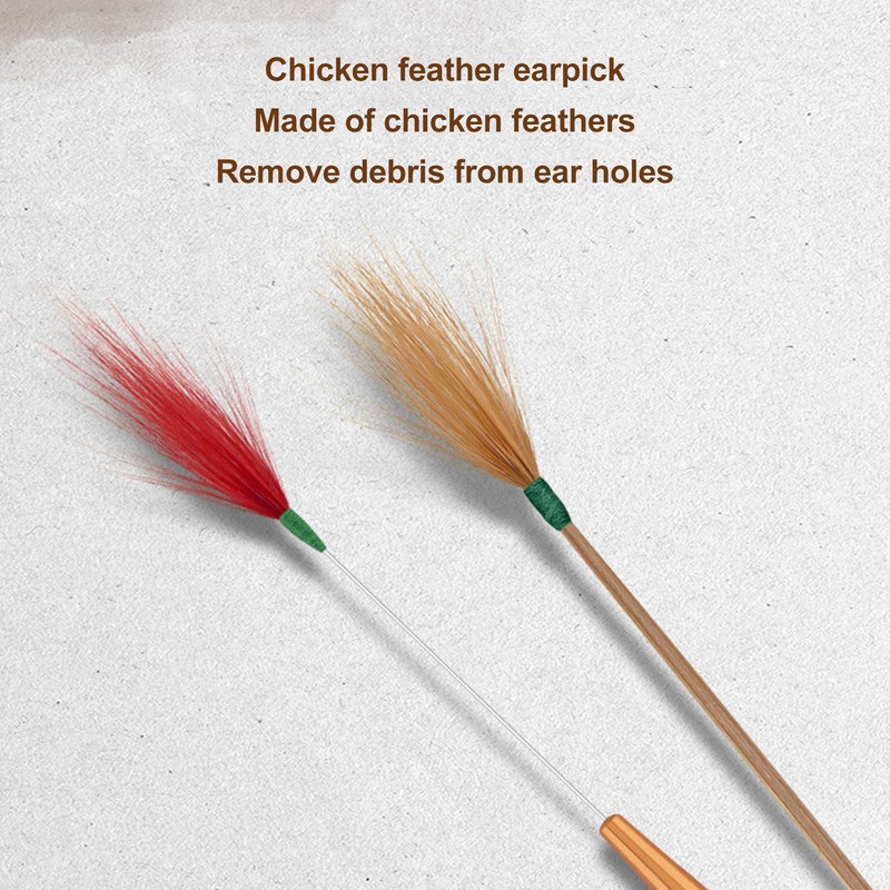 Earwax Remover Massage Set 8 Feather Stick Relieve Fatigue Professional