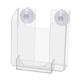 Marketing Holders 6 Pack Suction Cup Brochure Holder for 5.5" Booklets Vertical Bifolds and Printed Materials Window or Glass Wall Space Saving Acrylic Rack for Welcome Centers and Offices