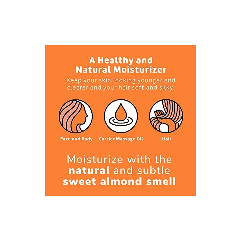 De La Cruz Sweet Almond Oil, No Preservatives Or Artificial