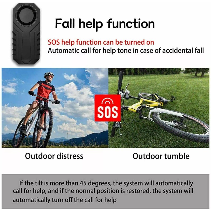 besttechtrading Bike Alarm with Remote Wireless Anti-Theft Vibration Security System