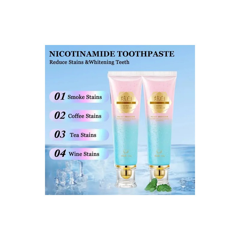 2pcs Niacinamides Intensive White Toothpastes