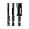 3-Piece Diamond Arbored Hole Saw Bit Set (3/16, 1/4, 1/2-Inch)