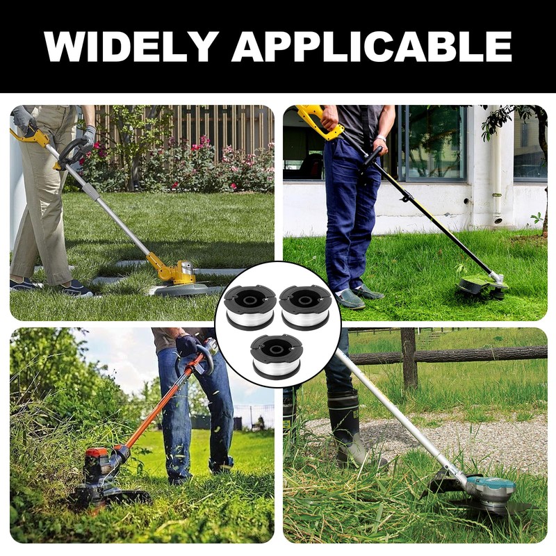 3 Pcs Strimmer Spool, Grass Trimmer Wire, Compatible with Black