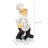 French Chef Figurine 30x14x11cm Resin Funny Chef Sculpture Kitchen Restaurant