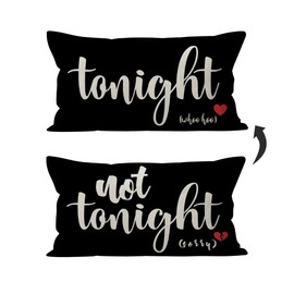 Mancheng-zi Bridal Gift,12x20 Pillow Cover,Bridal Shower Gifts,Funny Couples Reversible Linen Pillow Cover, Bachelorette Party Gifts,Bridal Gifts for Bride,Wedding Gifts for Bride(Black)