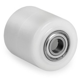 Polyamide/Nylon Roller 82 x 100 mm with Axle Bore Ball Bearing 17 mm