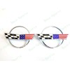 AUTO 2PC Chrome Front & Rear Gas Lid Blue Cross
