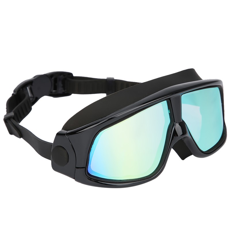 Electroplated Large Frame Swim Goggles Anti Fog Silicone Swimming High