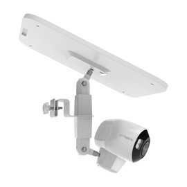 TIUIHU 2 in 1 Camera Gutter Mount for Reolink Argus 4 Pro 4K Solar Surveillance Camera Outdoor and Solar Panel (White)