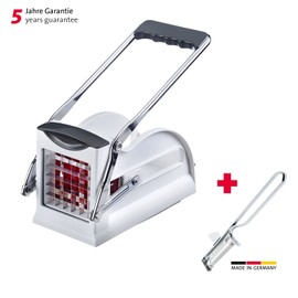 Westmark French fries cutter with potato peeler, 2-piece set, finger food, vegetable, fruit pen with 3 cutting inserts Easy Stix and peeler Famos 118022E7