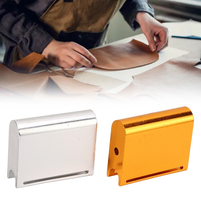 2pcs Leather Edge Slicker Gold Silver Aluminium Alloy Leather Trimming