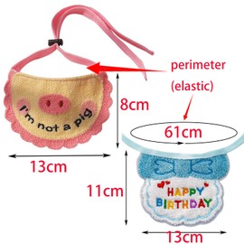 Syiyunran Unique Style Dog Scarf - Pink and Blue Washable Cotton Dog Collar Triangular Scarves Small Medium Cats Puppy Adjustable Triangle Bandana Various Sizes Fashion Dog