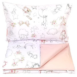 Baby's Comfort Bedding Set Duvet Cover (90 x 120 cm) + Pillowcase (40 x 60 cm), Bunny + Pink