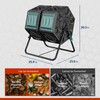 EAST OAK Dual Chamber Outdoor Compost Tumbler, 2 × 18.5