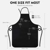 Cotton Black Bib Apron 2 Pack with 4 Pockets Adjustable