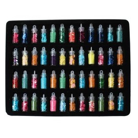 KARMELLING Holographic Nail Glitter 48 Colors 48 Styles Cosmetic Festival Powder Sequins Craft Glitter for Arts Face Hair Body Nail