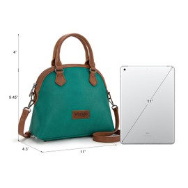 Wrangler Purse Satchel Bags for Women Top-handle Handbags and Purses Small Crossbody Bag with Detachable Strap WG243-818TQ